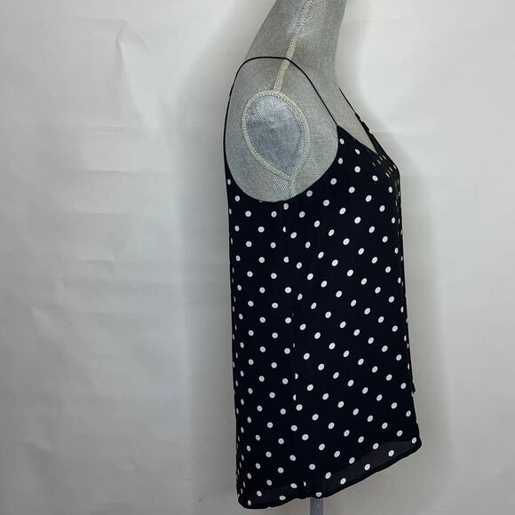 Express Spaghetti Strap Keyhole back Polka Dot Tank size S - Picture 8 of 9
